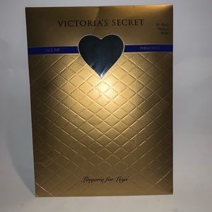Victoria’s Secret Lace Top THIGH HIGH Jet Black M